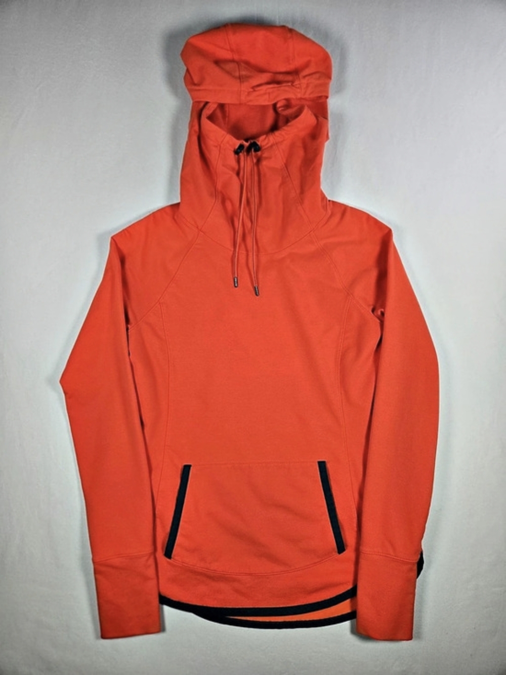 Athleta Womens Orange Pullover Athletic Yoga Hoodie Size Small